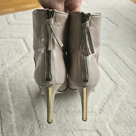 SOLD MIU MIU Heel Ankle Boots size 8 US / 39EUR Beige  Nude - Picture 8 of 16